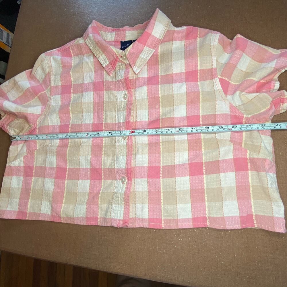 Basic Editions 90s Cropped Button Up Cottage Cabi… - image 7